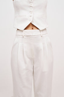 Carrot Leg Trousers - Cream