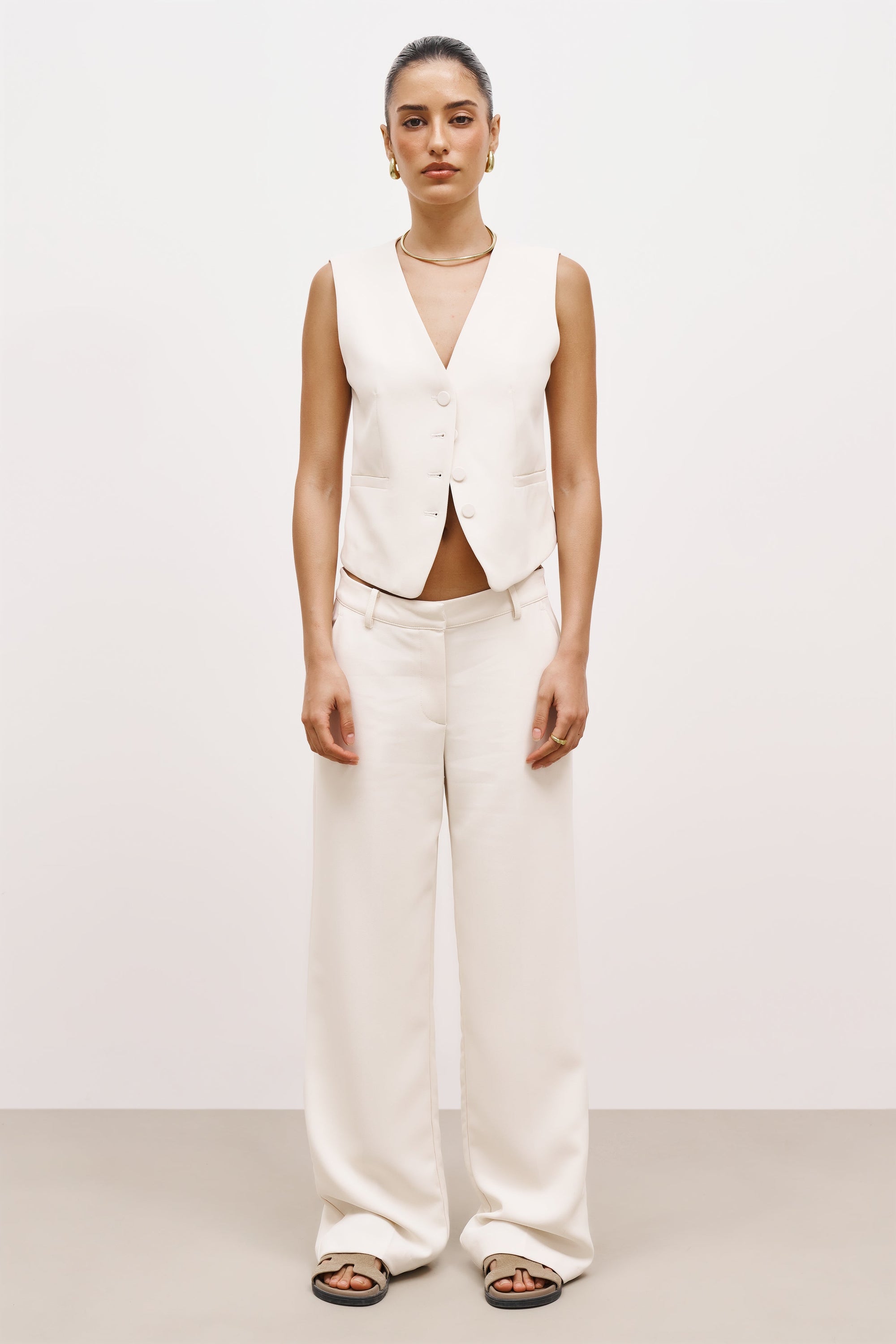 Effortless Waistcoat - Cream