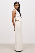 Mid Rise Effortless Maxi Skirt - Cream