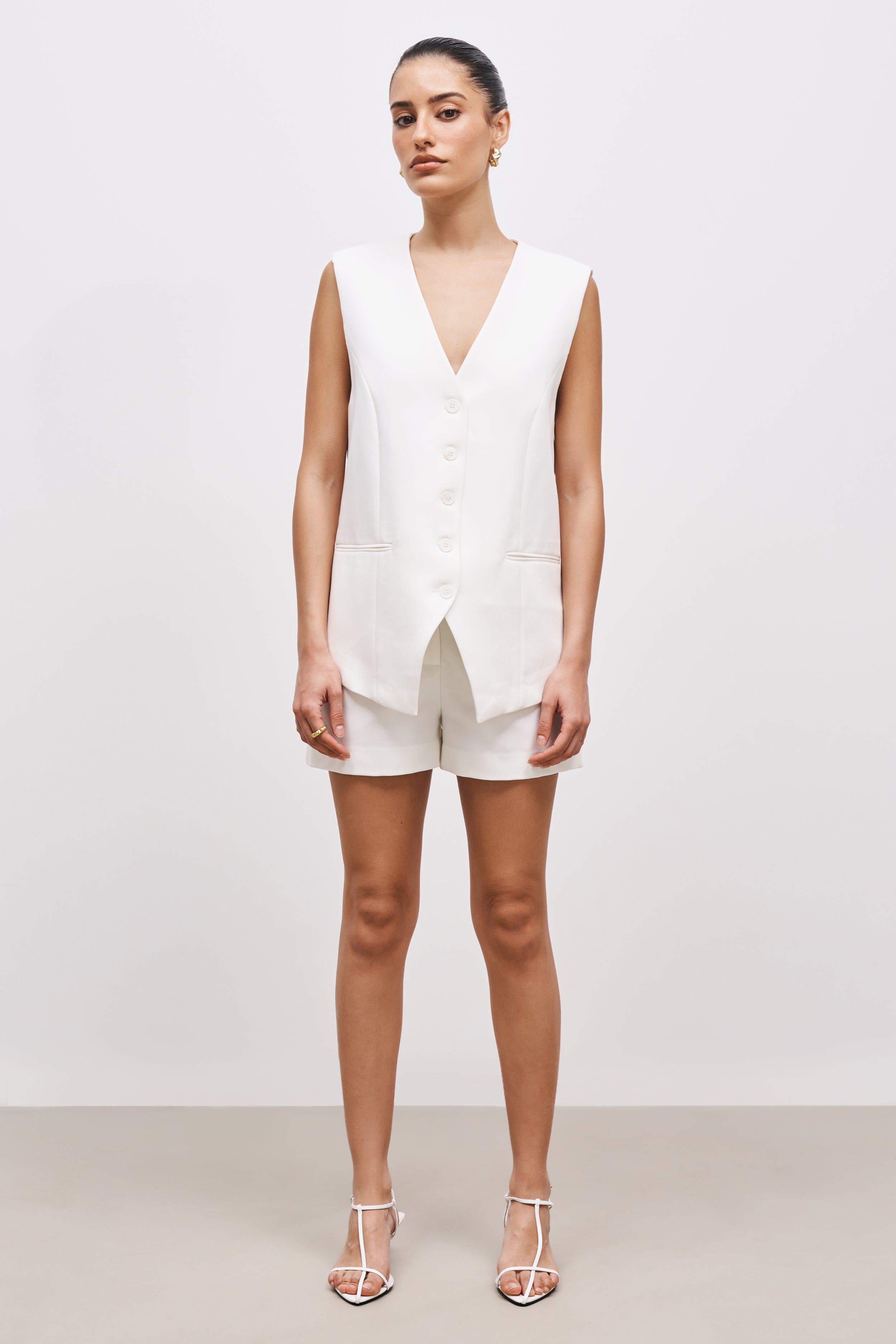 Oversized Waistcoat - Ivory