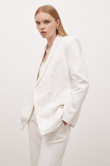 Formal Double Breasted Blazer - Cream