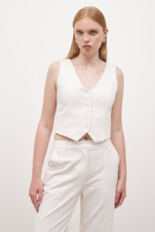 Formal Fitted Waistcoat - Cream