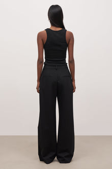 Formal Straight Leg Trousers - Black