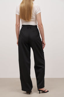 Longline Dad Trousers - Black