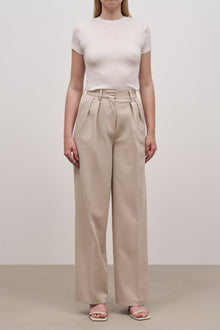 Longline Dad Trousers - Sand