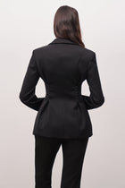 Hook & Eye Hourglass Blazer - Black