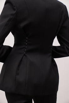 Hook & Eye Hourglass Blazer - Black