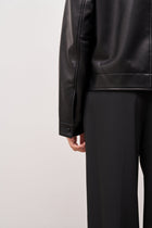 Masculine Real Leather Jacket - Black