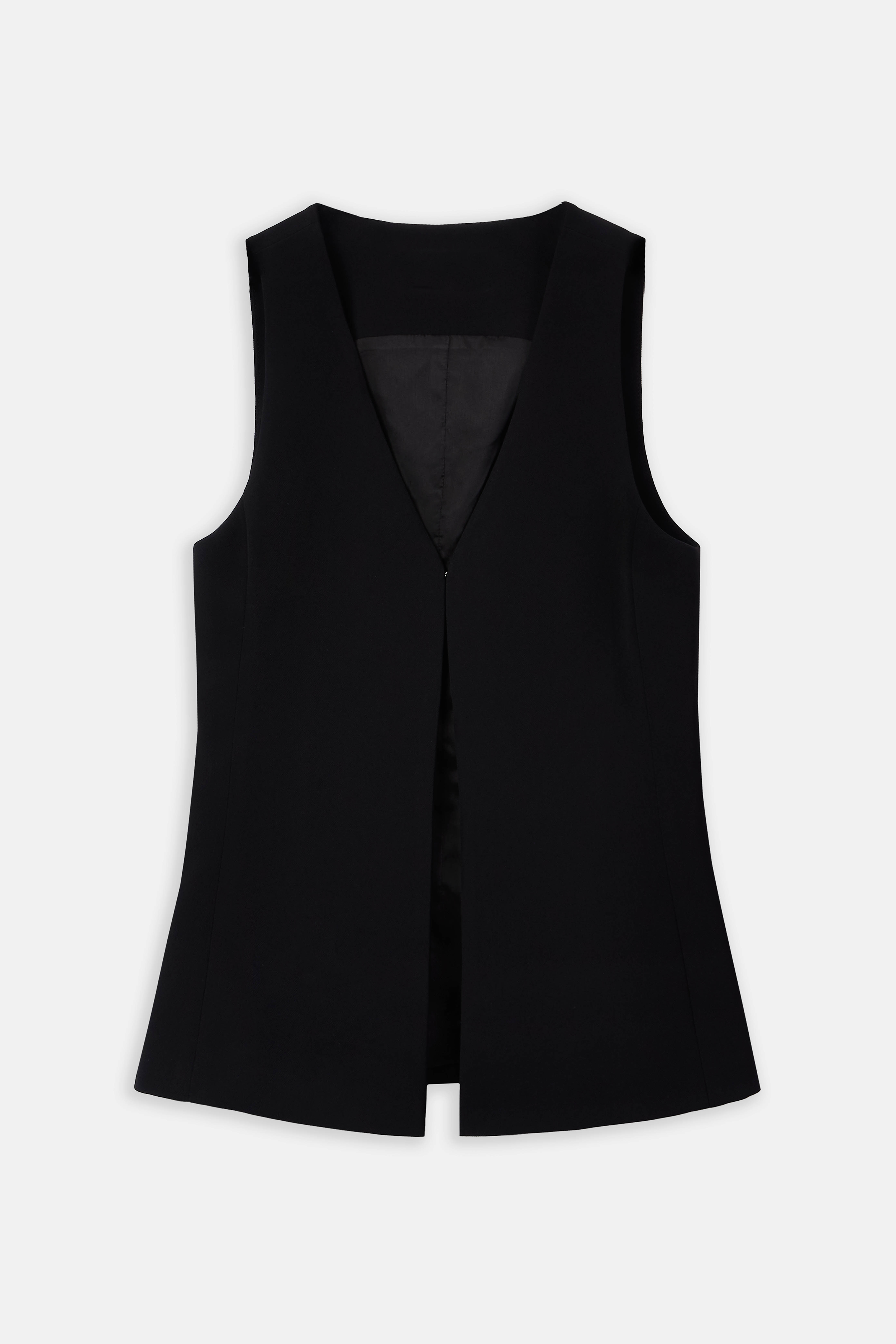 Hook & Eye Waistcoat - Black