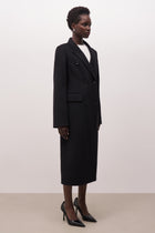 Double Faced Wool Dinner Coat - Black