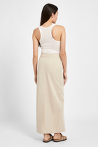 Tailored Seam Detail Maxi Skirt - Sand