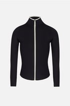 Base Contrast Trim Zip Up Jacket - Black/Tofu