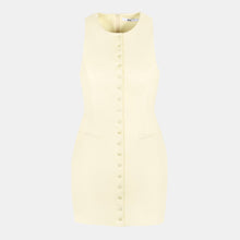 Tailored Button Down Mini Dress - Buttermilk