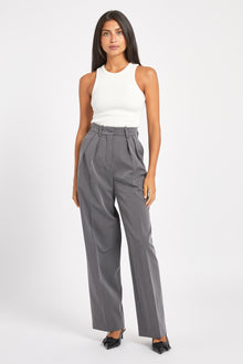 Longline Dad Trousers - Grey Marl