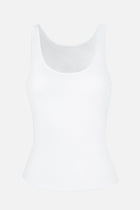 Soft Ribbed Tank Top - White