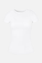 Soft Ribbed T Shirt - White