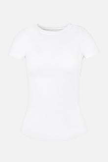 Soft Ribbed T Shirt - White