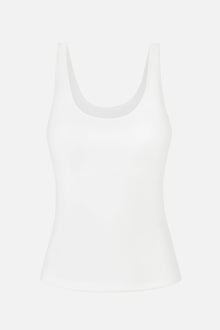 Scoop Neck Tank Top - White