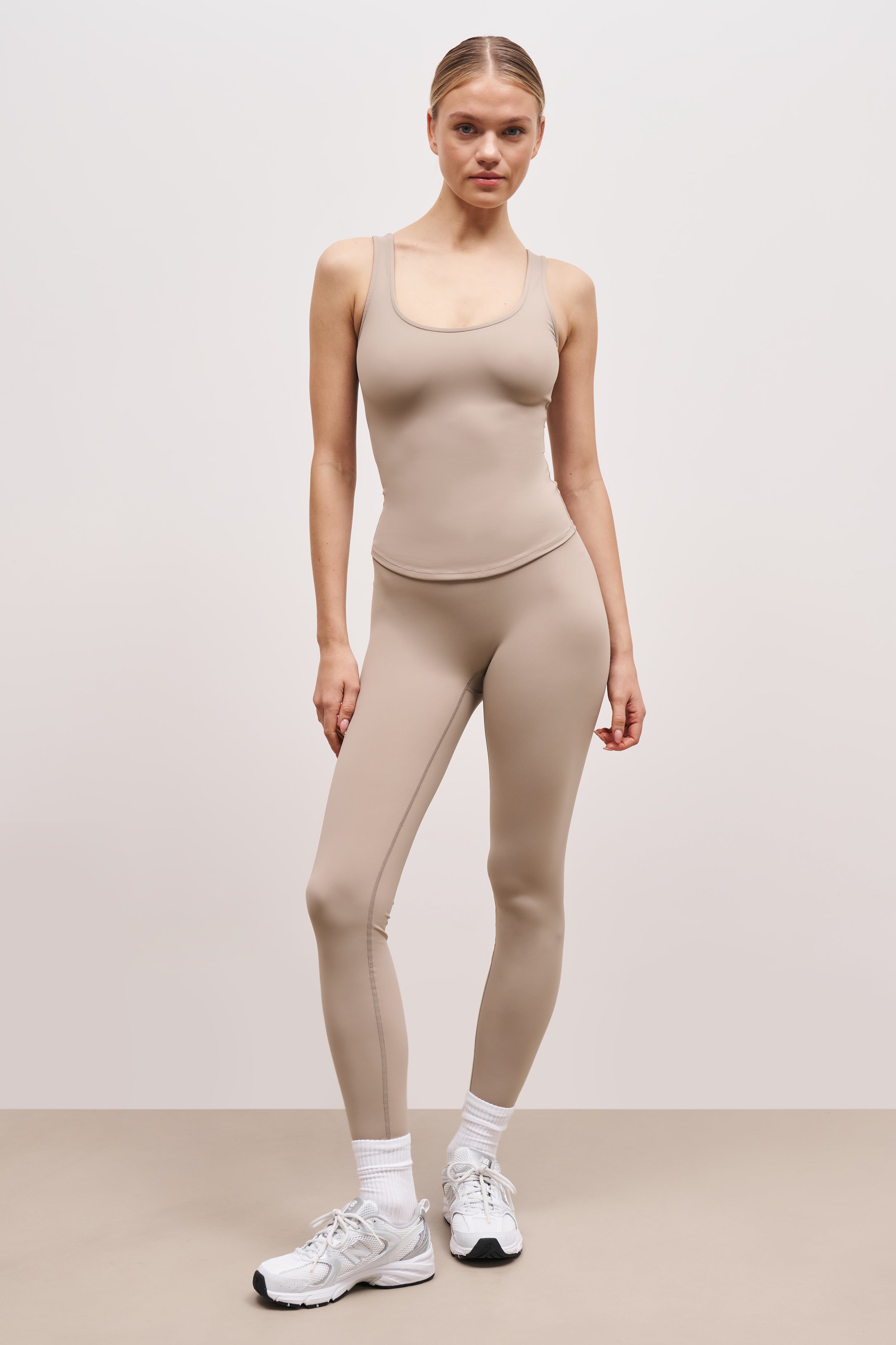 Base Sculpting Tank Top - Taupe