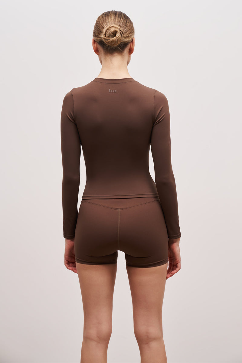 Base Sculpting Long Sleeve Top - Truffle