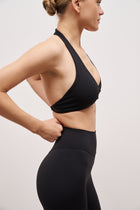 Base Sculpting Twist Front Bra - Black