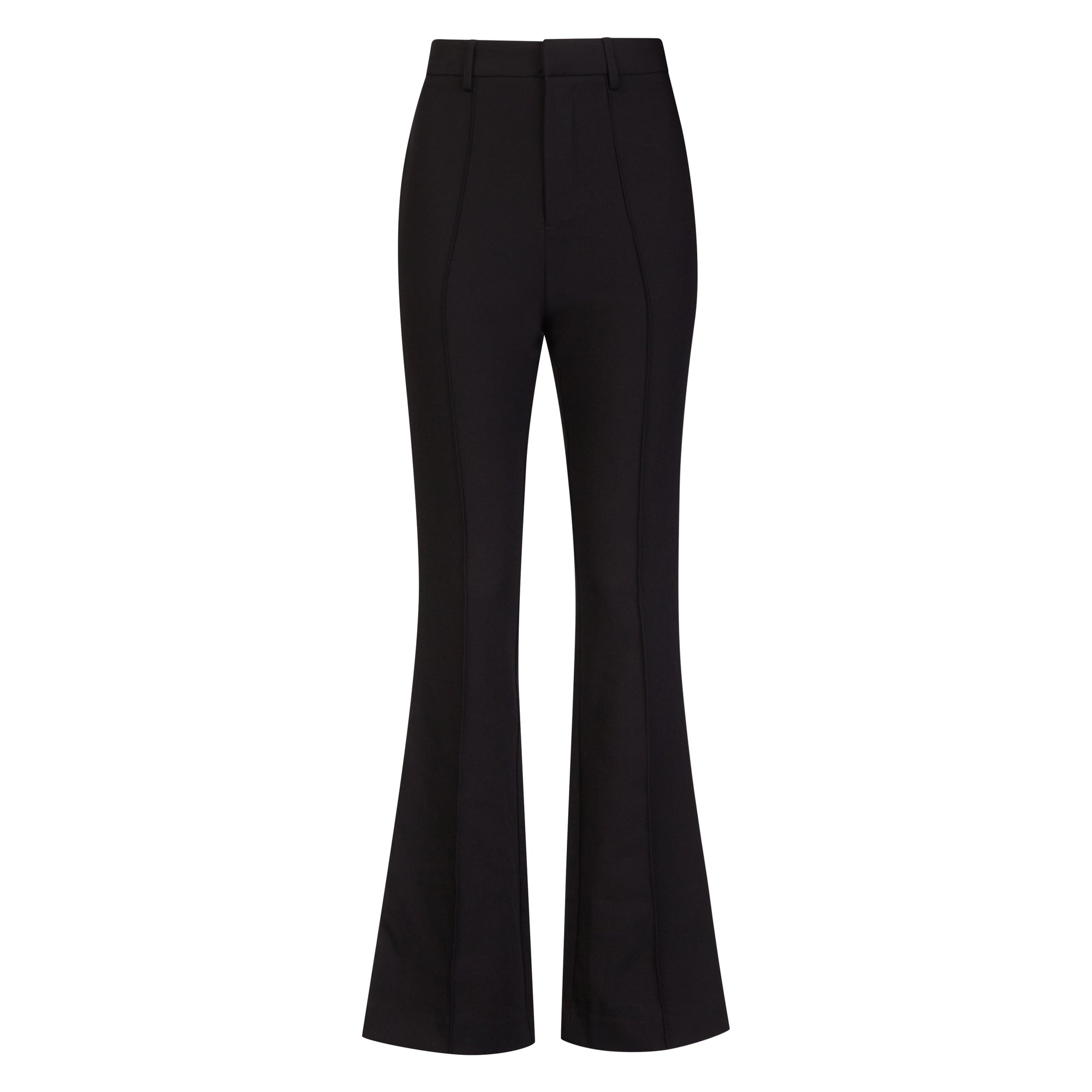 Wide Leg Suit Trousers - Black