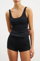 Scoop Neck Tank Top - Black