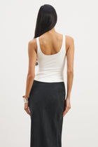 Scoop Neck Tank Top - White