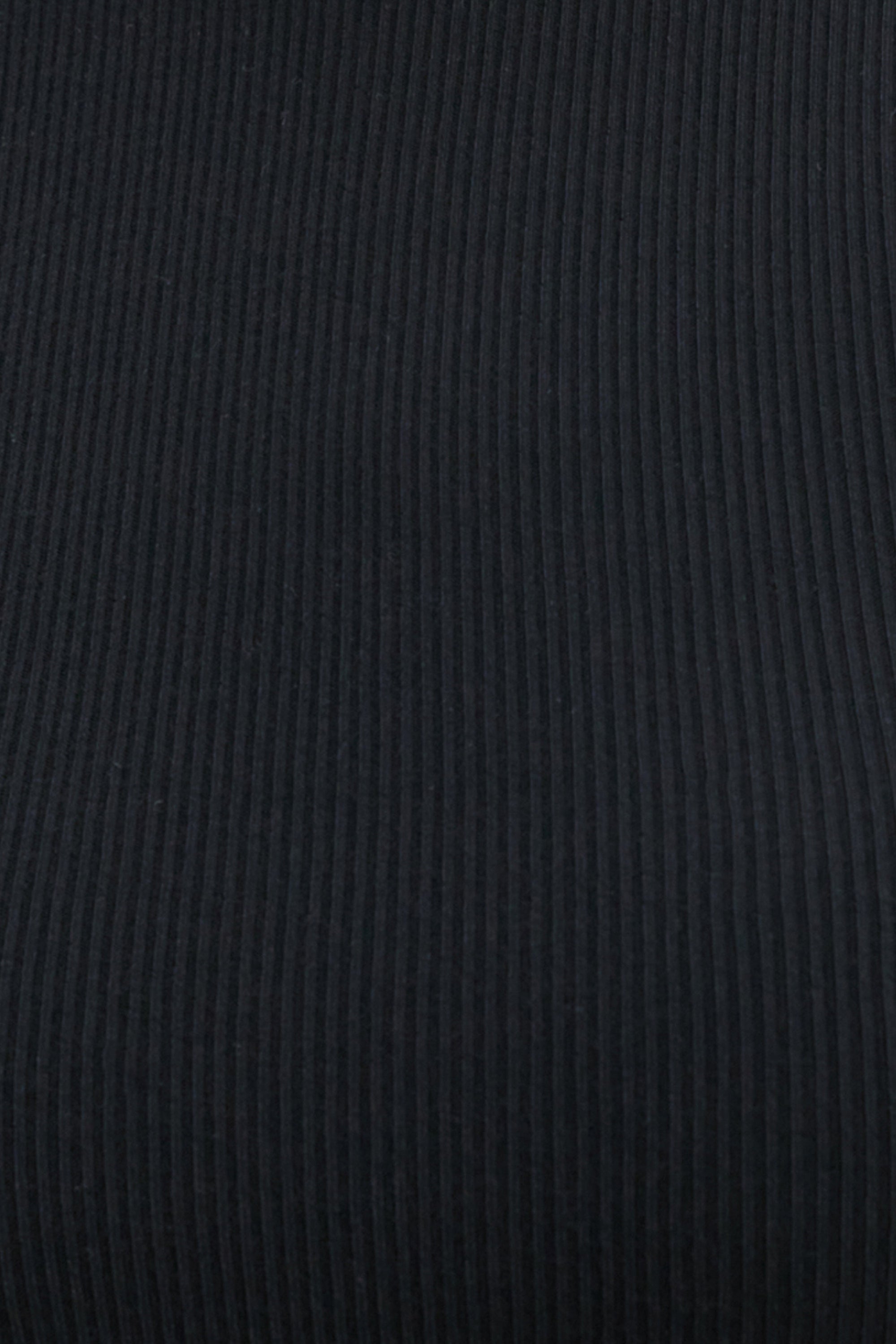 Soft Ribbed T Shirt - Black