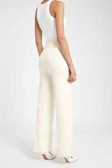 Slouchy Lounge Knit Trousers - Cream