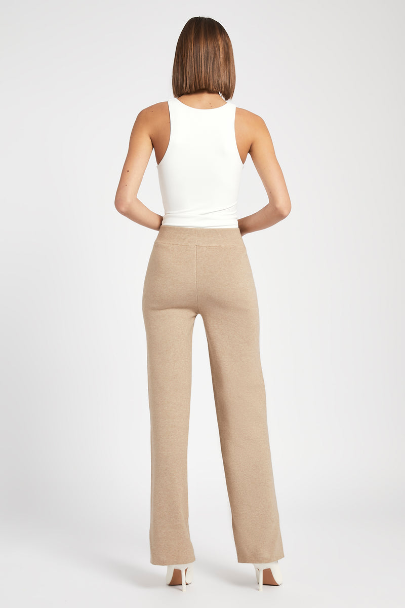 Slouchy Lounge Knit Trousers - Birch