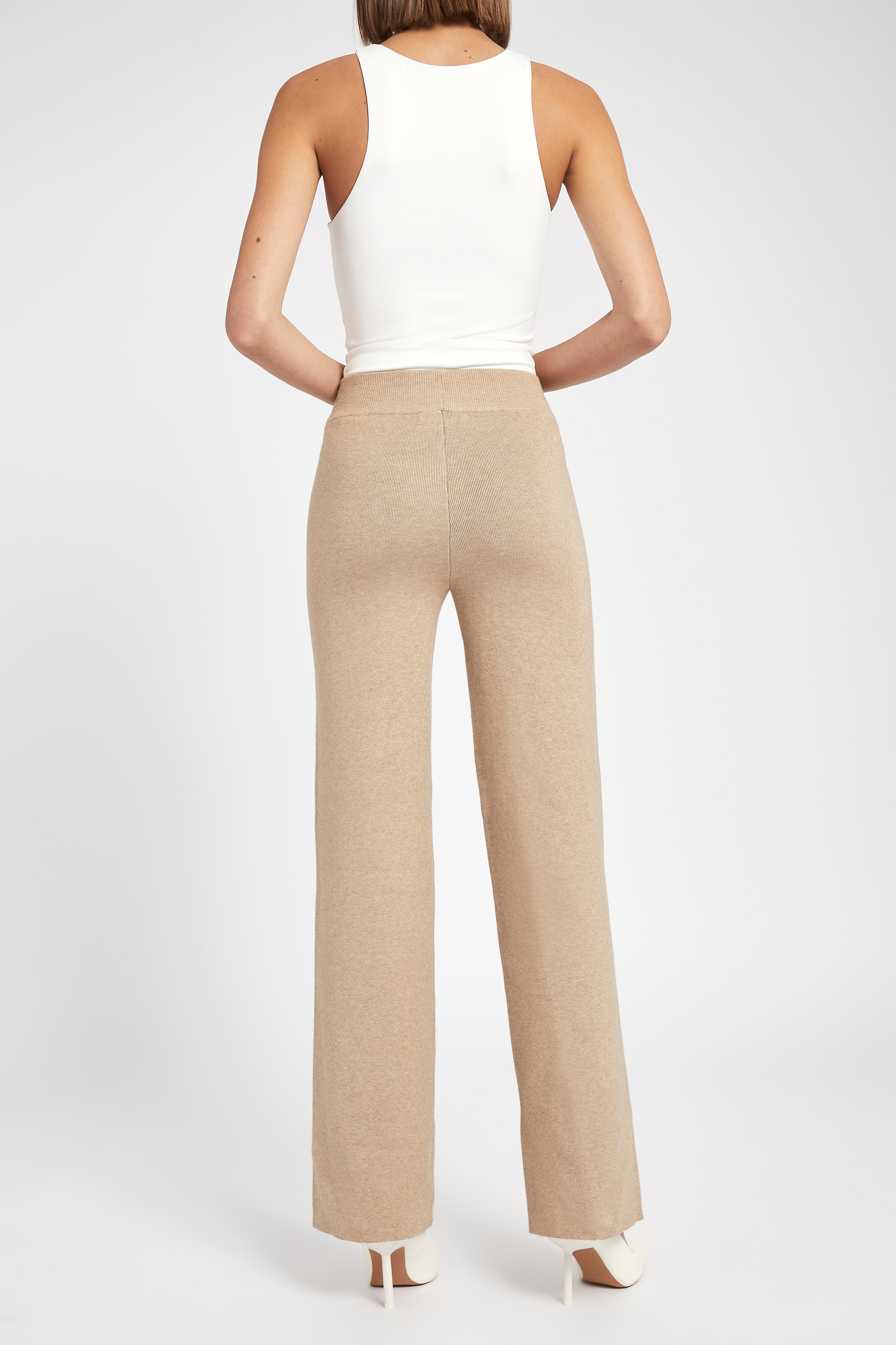 Slouchy Lounge Knit Trousers - Birch