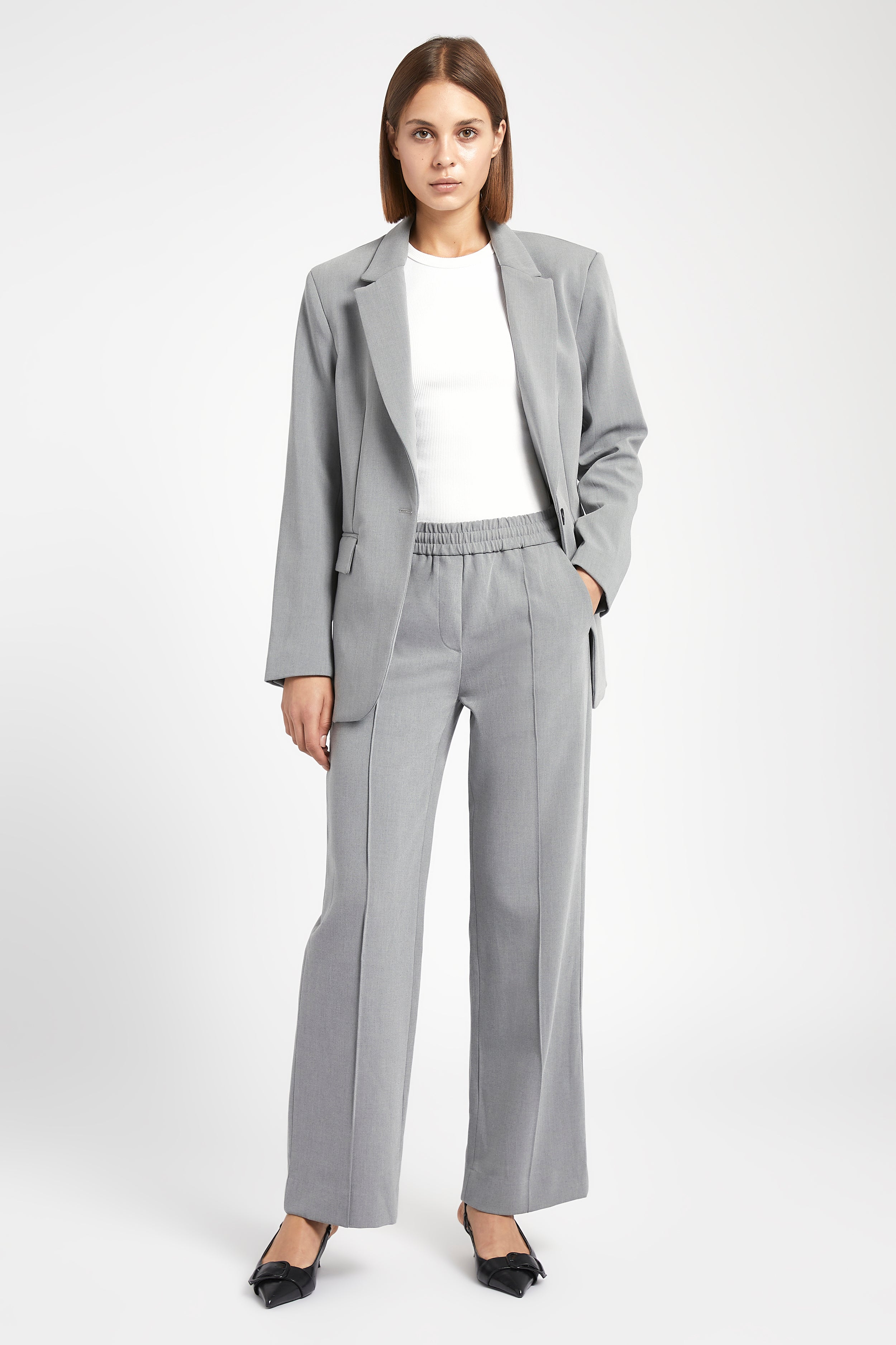 Formal Jogger Trousers - Pebble Grey