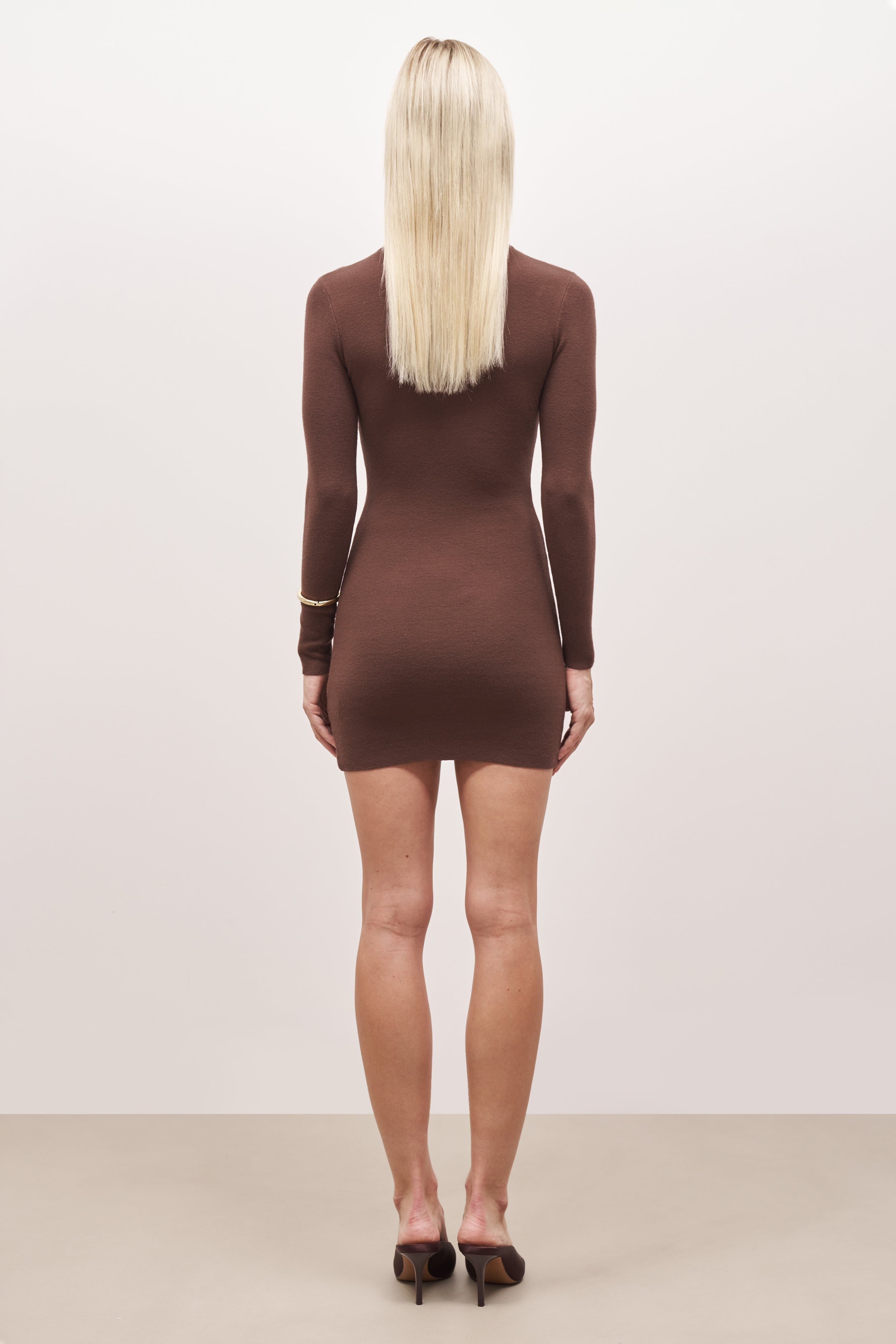 Fine Knit Mini Dress - Truffle