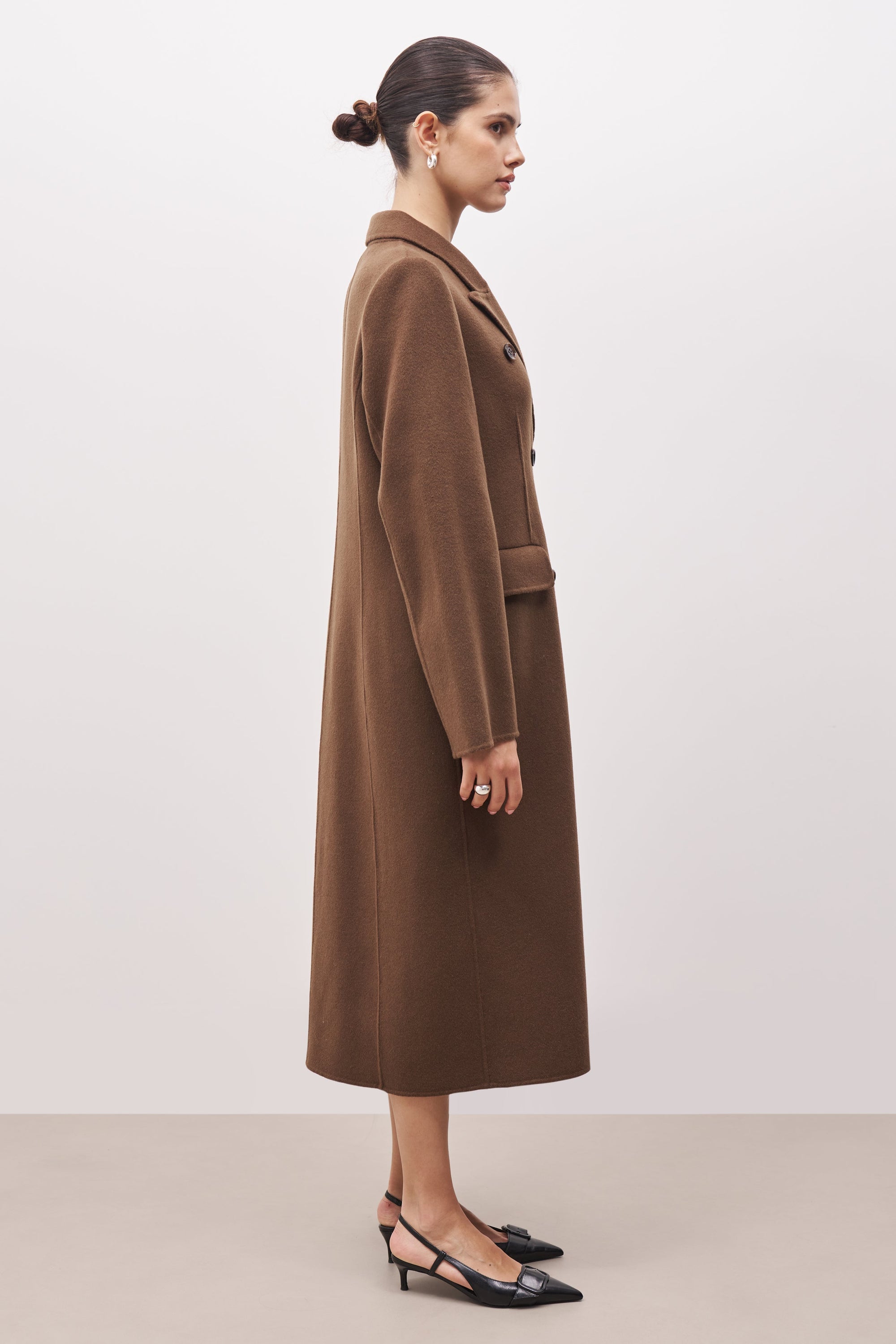 Double Faced Wool Dinner Coat - Brown