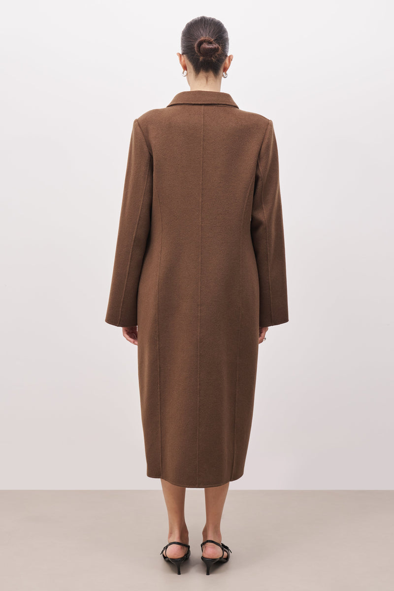 Double Faced Wool Dinner Coat - Brown