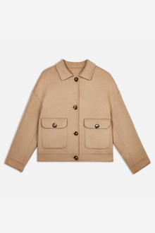 Double Faced Wool Masculine Jacket - Camel