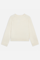 Crew Neck Cashmere Blend Jumper - Cream