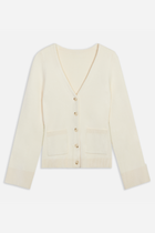 V Neck Hourglass Cardigan  - Cream