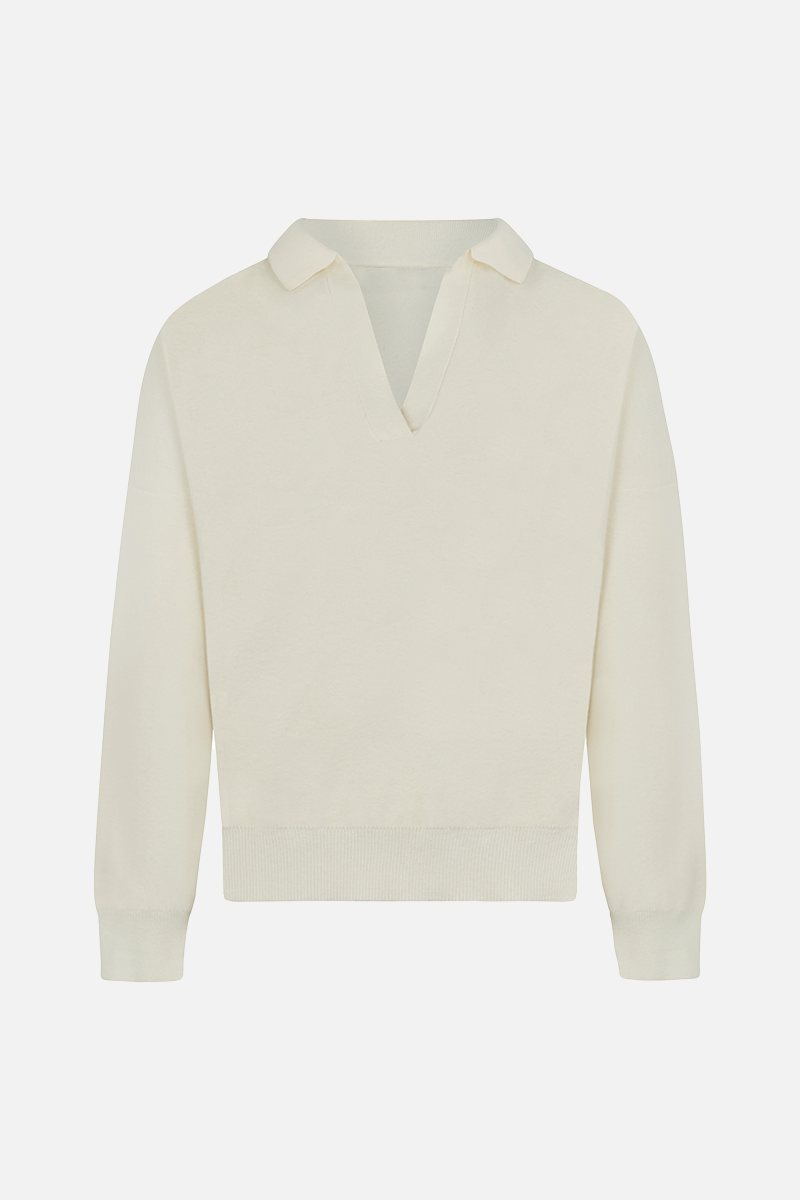 Slouchy Lounge Knit Jumper - Cream