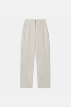 Draped Mid Rise Trousers - Cream