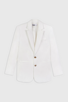 Oversized Dad Blazer - White