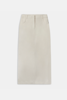 Mid Rise Effortless Maxi Skirt - Cream