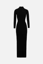 Fine Knit Ultra Maxi Dress - Black