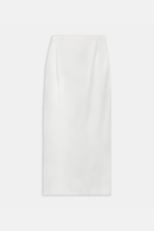 Mid Rise Linen Maxi Skirt - White