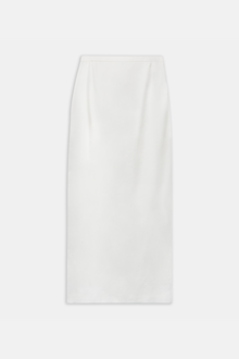 Mid Rise Linen Maxi Skirt - White