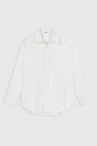 Masculine Oversized Cotton Shirt - White