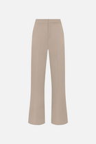 Straight Leg Wool Blend Trousers - Oak