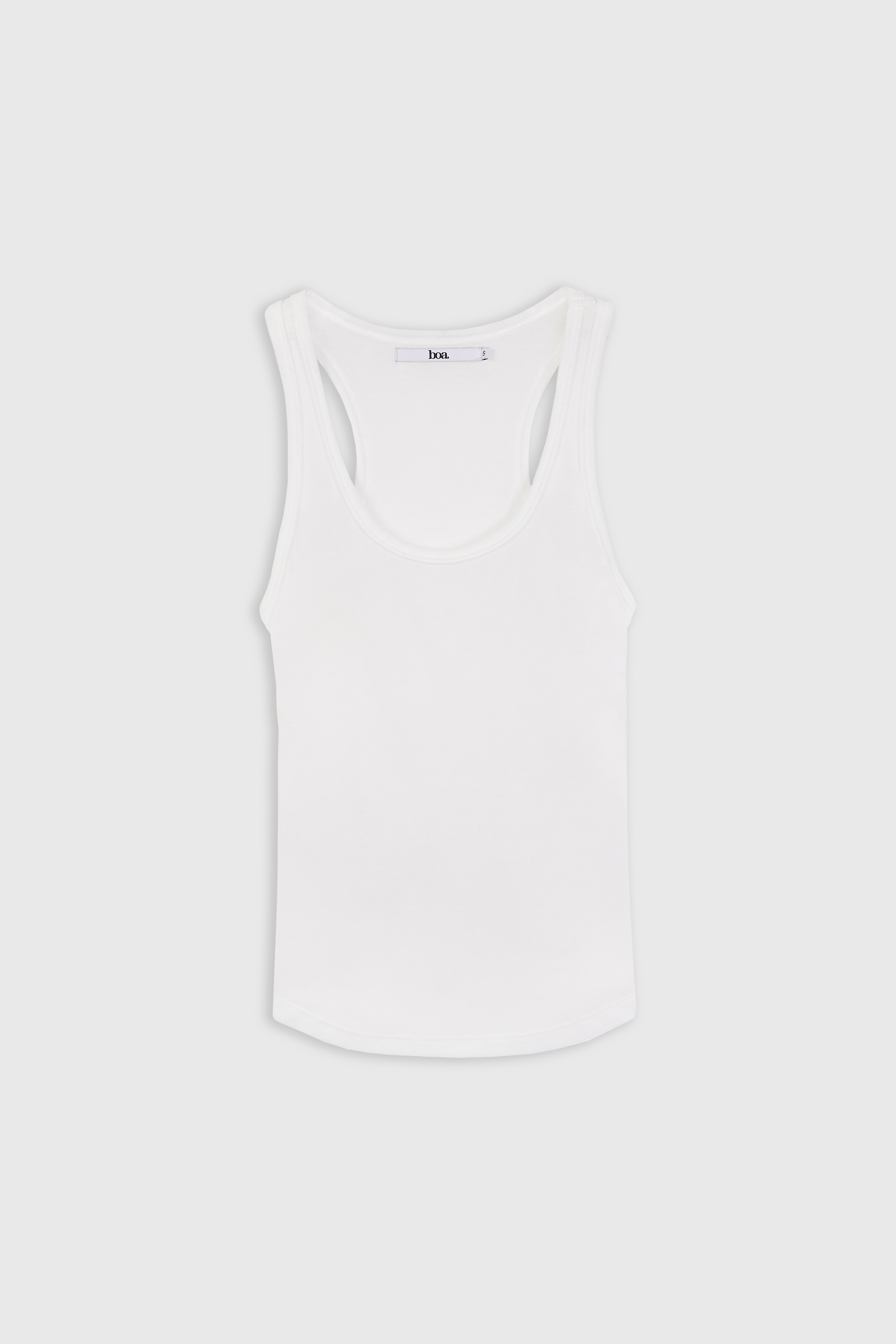 Semi Sheer Tank Top - White