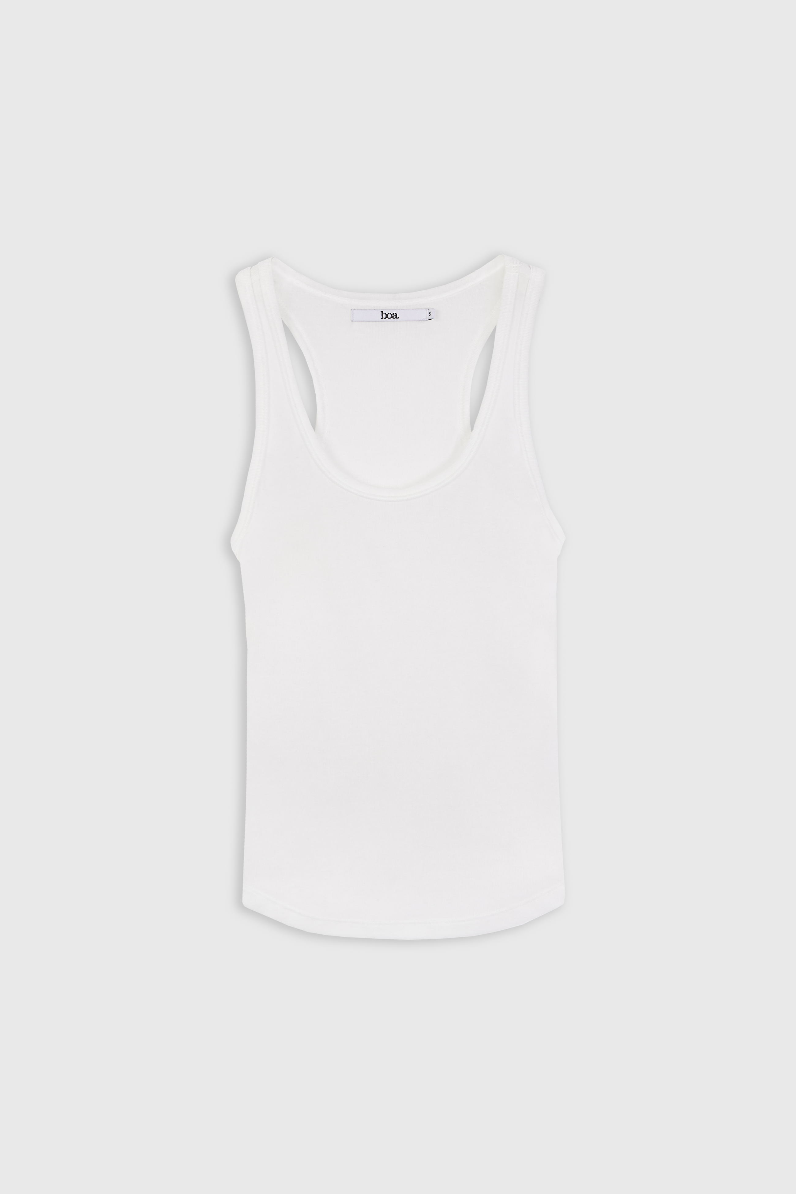 Semi Sheer Tank Top - White